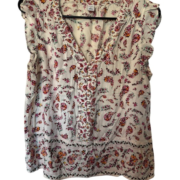 Old Navy Red Ruffled Relaxed Blouse - Picture 1 of 3